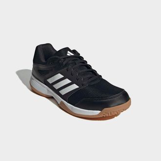 adidas Hallenschuh ADIDAS PERFORMANCE SPEEDCOURT IN, Herren, Gr. 42,5, schwarz-weiss (core schwarz, ftwr wei&szlig;, gum10), Synthetik, Textil, Schuhe Hallenschuh,