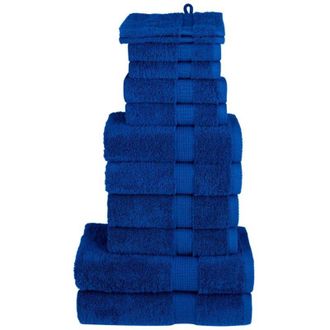 vidaXL Juego De Toallas Premium Solund 12 Unidades Azul 600 Gsm Vidaxl