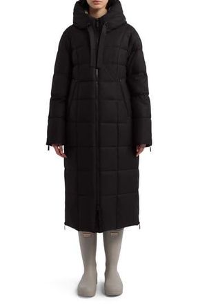 Hunter Ireland Water Repellent Faux Shearling Lined Puffer Jacket in Black at Nordstrom Rack, Size X-Small
