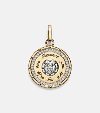 Foundrae True Love Lovestruck Commitment Medium 18kt gold pendant with diamonds