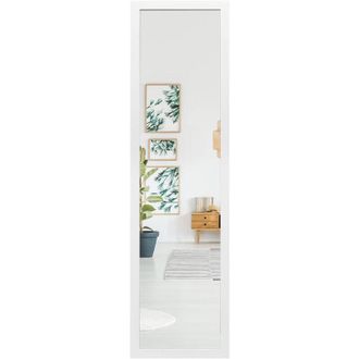 Costway Costway - Specchio a Figura Intera Sopra la Porta, Specchio da Parete Lungo con Ganci per la Porta, Ideale per Camera da Letto Soggiorno Ingresso