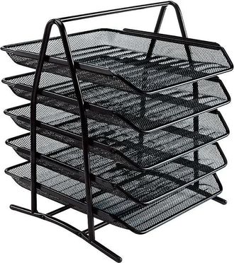 OEM Soporte Para Documentos Grand Gr-071, De Malla, Metal, 5 Cajones, Negro