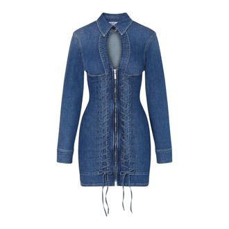 Liu Jo Dames, Jurken, Blauw, Maat: M Denim