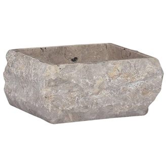 Berkfield Home Sink Grey 30x30x13 cm Marble | Size: 30 x 30 x 13 cm