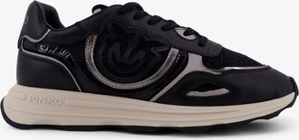 Pinko Sneakers Zoe in pelle con inserti in mesh - PINKO - gender_Woman