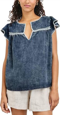 Rails Tafia Cap Sleeve Top In Blue