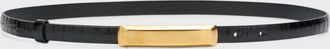 Tom Ford Croc-Embossed Leather Skinny Belt