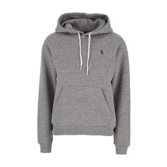Polo Ralph Lauren Hoodies & sweatvesten, Dames, Grijs, S, Katoen, Hoodie met trekkoord in de capuchon en ponyborduursel aan de voorkant