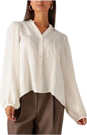 Moss Copenhagen Overhemden, Dames, Wit, M, Wol, Elegante Amrita Shirt voor Vrouwen