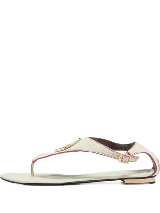 Roberto Cavalli logo-detail sandals - Neutrals