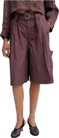Isabelle Blanche Bermuda Cargo Shorts - Dames - Korte Broeken - Bruin - XS - Katoen - Korte Broeken