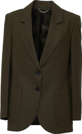Victoria Beckham Katherine Single-Breasted Patch Pocket Tailored Blazer