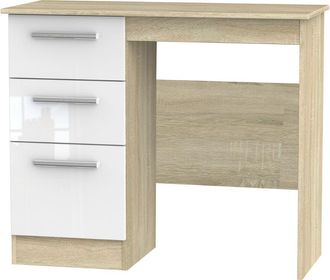 Welcome Furniture Copenhagen Ready Assembled Dressing Table - White Matt & Oak - Welcome Furniture | TJ Hughes
