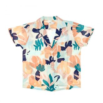 Obey Shirt shirt met korte mouwen - Dames - Overhemden - Oranje - M - Overhemden