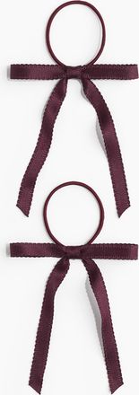 H&M 2er-Pack Haargummis mit Schleife - Red
