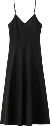 Mango Sleeveless Linen Blend Midi Dress in Black at Nordstrom, Size 10