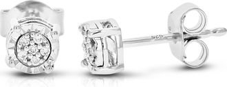 Vir Jewels 1/16 cttw Lab Grown Diamond Composite Earrings in Sterling Silver With Push Backs For Women