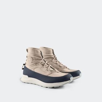 Canada Goose Mens Glacier Trail High Dyneema Sneaker (Men, Tan/Atlantic Navy, US 11.5)