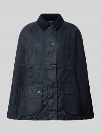 Barbour Wachsjacke aus reiner Baumwolle in Marine, Gr&ouml;&szlig;e 34