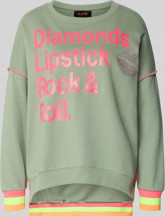 Miss Goodlife Oversized Sweatshirt mit gerippten Abschl&uuml;ssen in Lind, Gr&ouml;&szlig;e XL