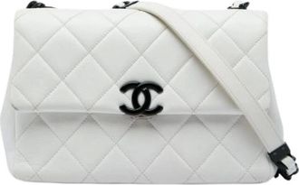 Chanel Pre-owned Borsa a tracolla vintage trapuntata in pelle Caviar - - Pre-owned - Donna - Bianco - ONE SIZE