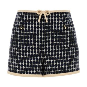 Valentino Garavani Casual Shorts, female, Blue, Size: XS Boucl&eacute; Shorts
