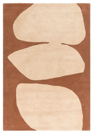 Novatrend Alfombra moderna tufted a mano en lana naranja 160x230 cm