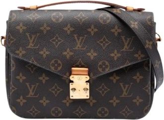 Louis Vuitton Pre-owned Pochette Metis - Dames - Vintage Schoudertas - Bruin - ONE Size - Leer - Vintage