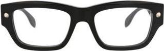 McQ by Alexander McQueen Optical Glasses in Black Black Transparent at Nordstrom Rack
