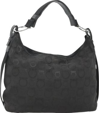 Ferragamo Gancini Shoulder Bag Canvas Canvas Shoulder Bag Bag (Pre-Owned)