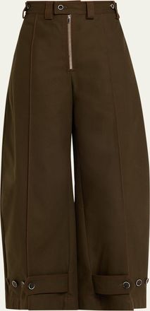 Christopher John Rogers Tab-Ankle Barrel Trousers