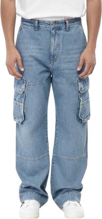 Diesel Light Blue Loose Cargo Jeans