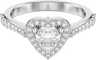 Swarovski Una Angelic Motif Ring - Dames - Ringen - Grijs - 58 MM - Accessoires