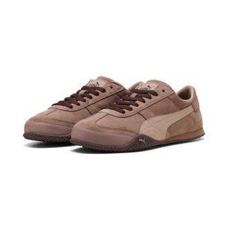 Puma Sneaker PUMA BELLA UT CLASSIC, Damen, Gr. 40, braun (sandstone, rose latte), Leder, mehrfarbig, Schuhe Sneaker, f&uuml;r sportlichen Look im Alltag, mit Le