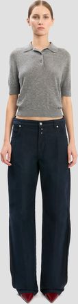 Victoria Beckham Split Utility Trouser In Navy 24