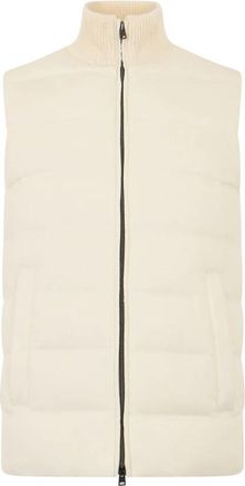 Herno Gepolsterd Vest - Heren - Bodywarmers - Beige - XS - Wol - Jassen