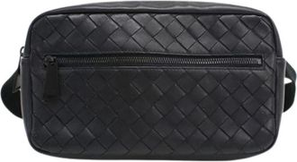 Bottega Veneta Pre-owned Sling Bag - Heren - Vintage Heuptassen - Zwart - ONE Size - Leer - Vintage