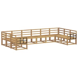 vidaXL Conjunto De Sof&aacute;s De Exterior 10 Pcs Blanco Vidaxl