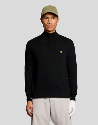 Lyle & Scott Lyle And Scott Mens Performance 1/4 Zip Jumper - Black - Size: 40