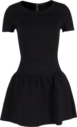 Maje Mini Peplum Dress in Black Polyester