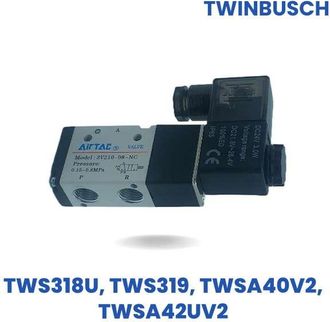 OEM V&aacute;lvula Solenoide Neum&aacute;tica Twin Busch De Repuesto: Dc24, Modelos Tws318u, Tws319, Twsa40v2 Y Twsa42uv2