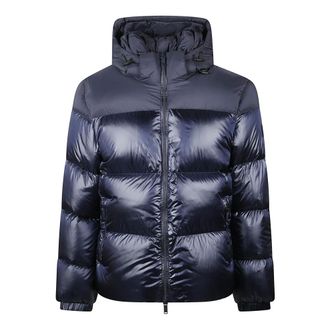 Add Jassen, Heren, Blauw, S, Leer, Down Jacket