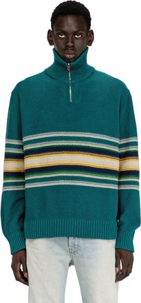 Diesel Cotton jumper with turtle neck - Knitwear - Man - Green