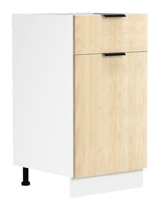 ebuy24 Gabinete De Cocina Vcm Dimensiones Aprox. Al. 82 X An. 40 X T. 46 Cm Gabinete Inferior Con Puerta Giratoria Y Caj&oacute;n Muebles De Cocina - Fasola (blanco