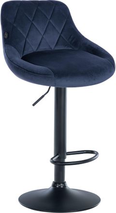 Clp Taburete De Bar Lazio En Terciopelo Azul Negro