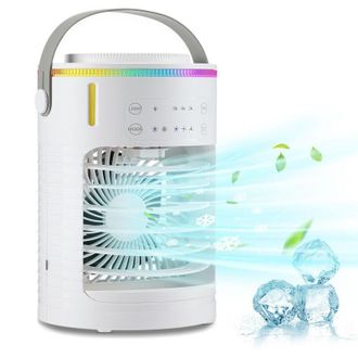OEM Ventilador De Aire Acondicionado Port&aacute;til Con Temporizador De 2/4/8 Horas, 3 Velocidades, Dep&oacute;sito De Agua De 600 Ml Y Bater&iacute;a De 5000 Mah