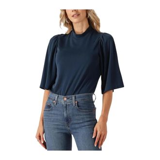 Minus Overhemden, Dames, Blauw, L, Polyester, Kelli Modal T-shirt