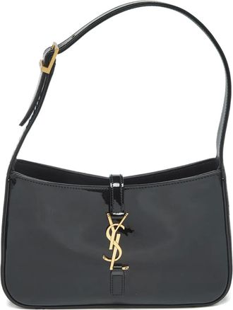 Saint Laurent Borsa a spalla con logo - Nero