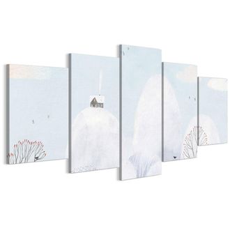 OEM Cuadro Sobre Lienzo Italiano De 100 X 50 Cm, Pent&aacute;ptico - Estilo Minimalista - Naturaleza Cuadro Sobre Lienzo Italiano De 200 X 100 Cm, Pent&aacute;ptico - E