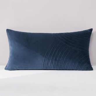 Lush D&eacute;cor Delta Velvet Pillow Cover in Navy at Nordstrom, Size 22X22